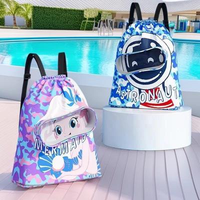 Borsa da Nuoto per Bambini Borsa portaoggetti Zaino da Spiaggia Portatile per Sport per Bambini Zaino Portatile