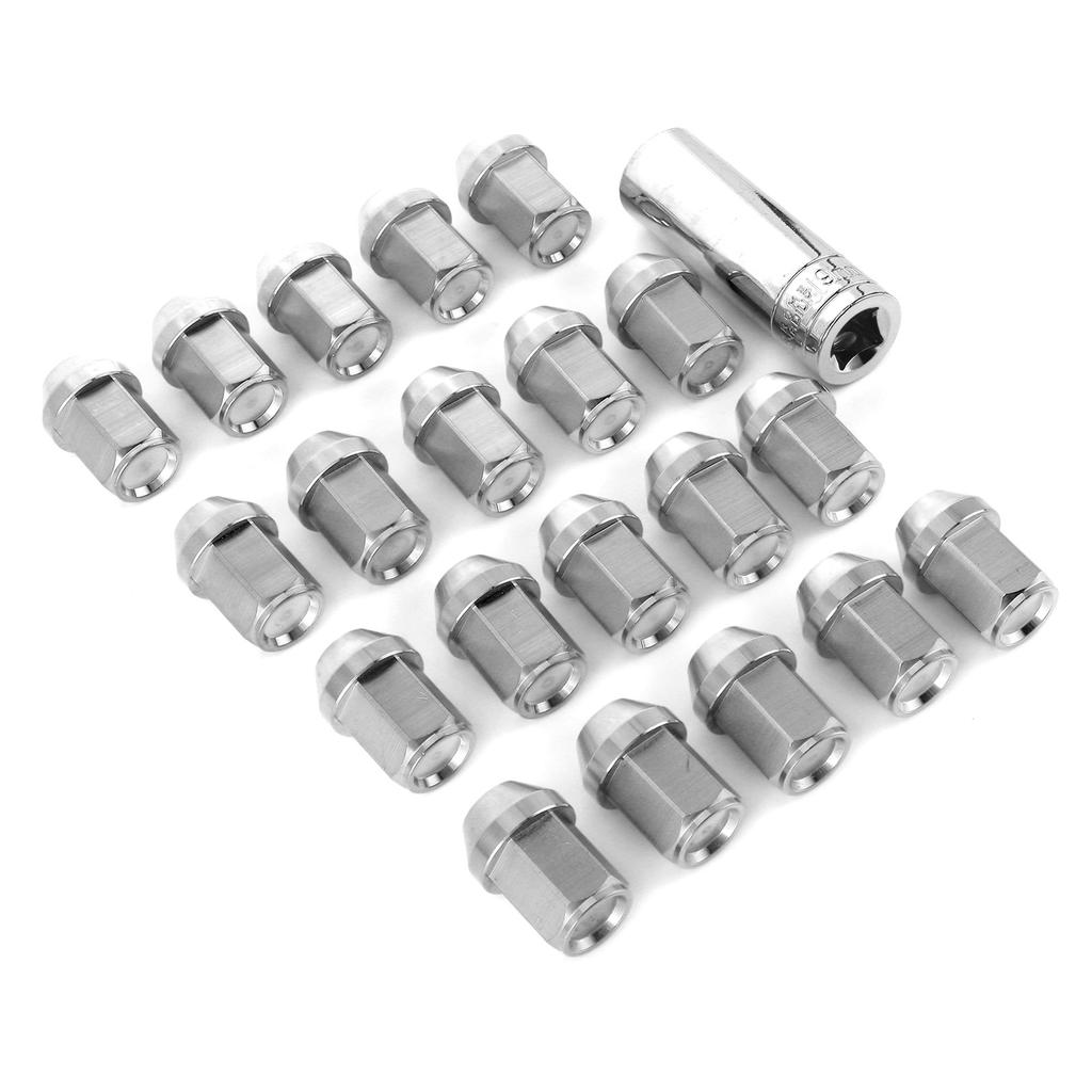 20pcs Stainless Steel Wheel Lug Nuts M12x1.5 Thread Universal Auto Car Accessories