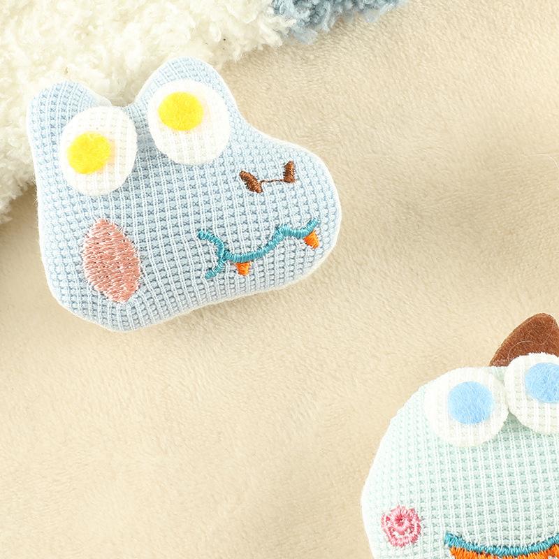 Computer Embroidery Label Accessories Diy Three-Dimensional Cartoon Animal Embroidery Sticker Accessories Clothing Plush Toy Badge Cloth Label