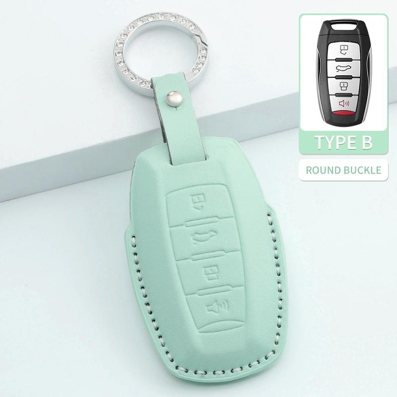 Car Key Case Cover Shell Bag For The Gwm Haval H6 M6 For Ora Good Cat White Cat Gt Iq Ri Funky Pu Keyless Auto Accessories