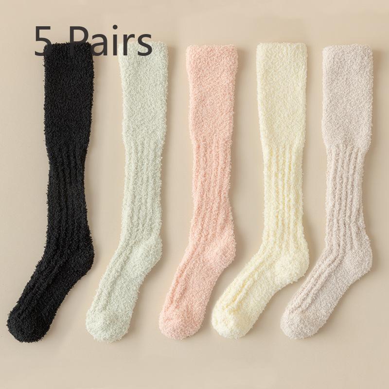 

5 Pairs of Women s Winter Thick Warm and Fleece Moonshine Calf Socks 5 Pairs
