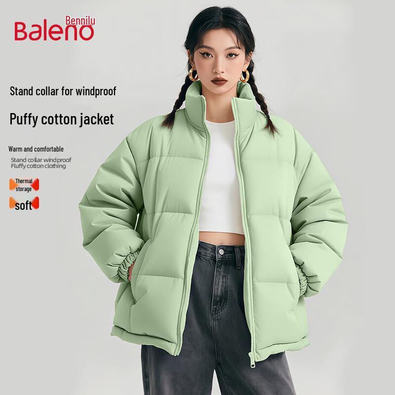 Baleno Unisex Loose Fit Stand Collar Puffer Jacket