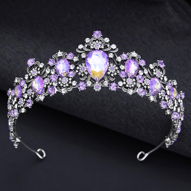 Baroque Big Water drop Tiara For Women Wedding Crown Birthday Party Elegant Crown Bridal Hair Jewelry Accessories