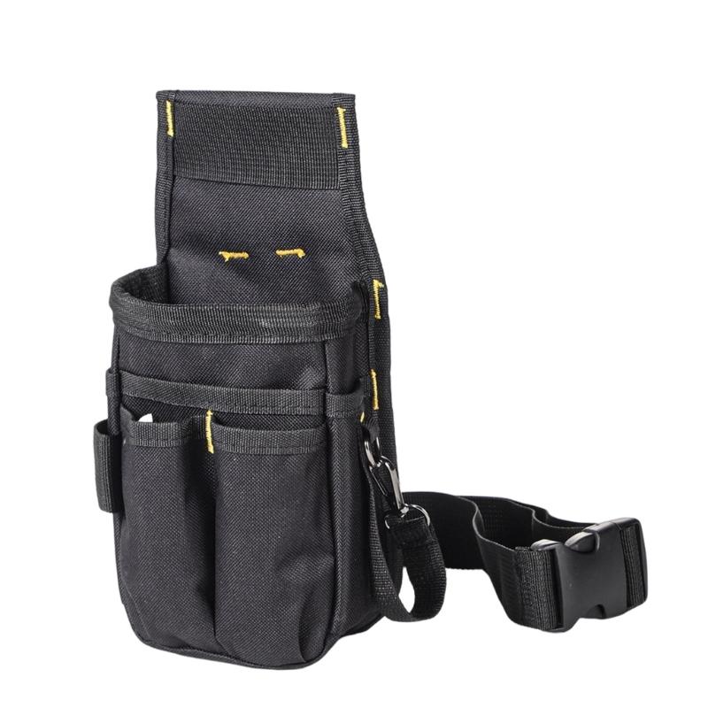 Heavy Duty Electrician Tool Pouch Waist Belt Bag With Multiple Compartments Adjustable Waist Belt For Professional Work чёрный