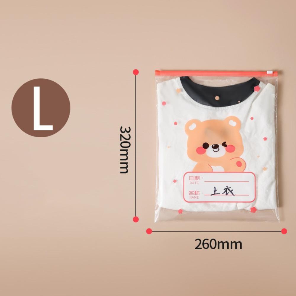 10PCS Cartoon Multi-size Classified Storage Bag Portable Travel Sealed Bag Baby Cloth/Diaper Pouch Multifunctional Organizer Bag