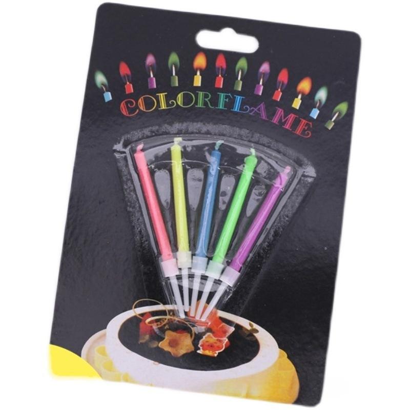 Multicoloured Colourful Flame Candles, 5/12 Pack, Suitable for Birthday Cakes, Birthday Party and Wedding Decorations