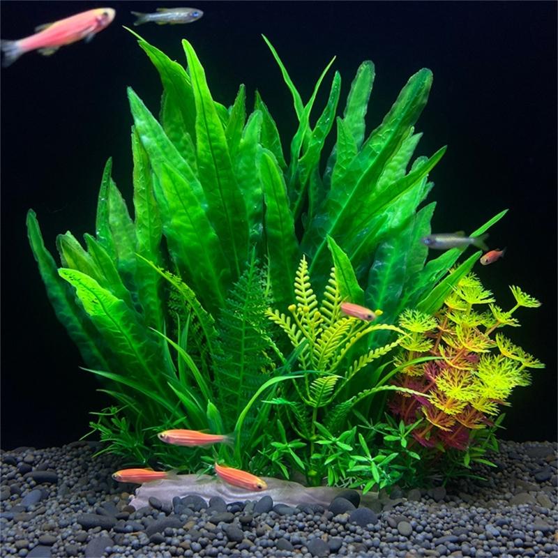 Aquariums Decoration Realistic Water Grass Simulation Water Plant for Various Fishtanks Landscapes Fish Shelter Hideouts