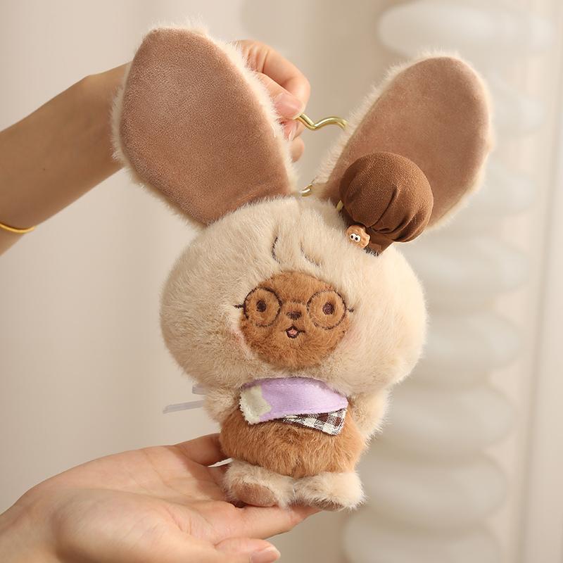 17cm Cute Greedy Rabbit Plush Toys Creative Cartoon Anime Figure Doll Accompany Peripheral Kids Girls Pendants Birthday Gifts