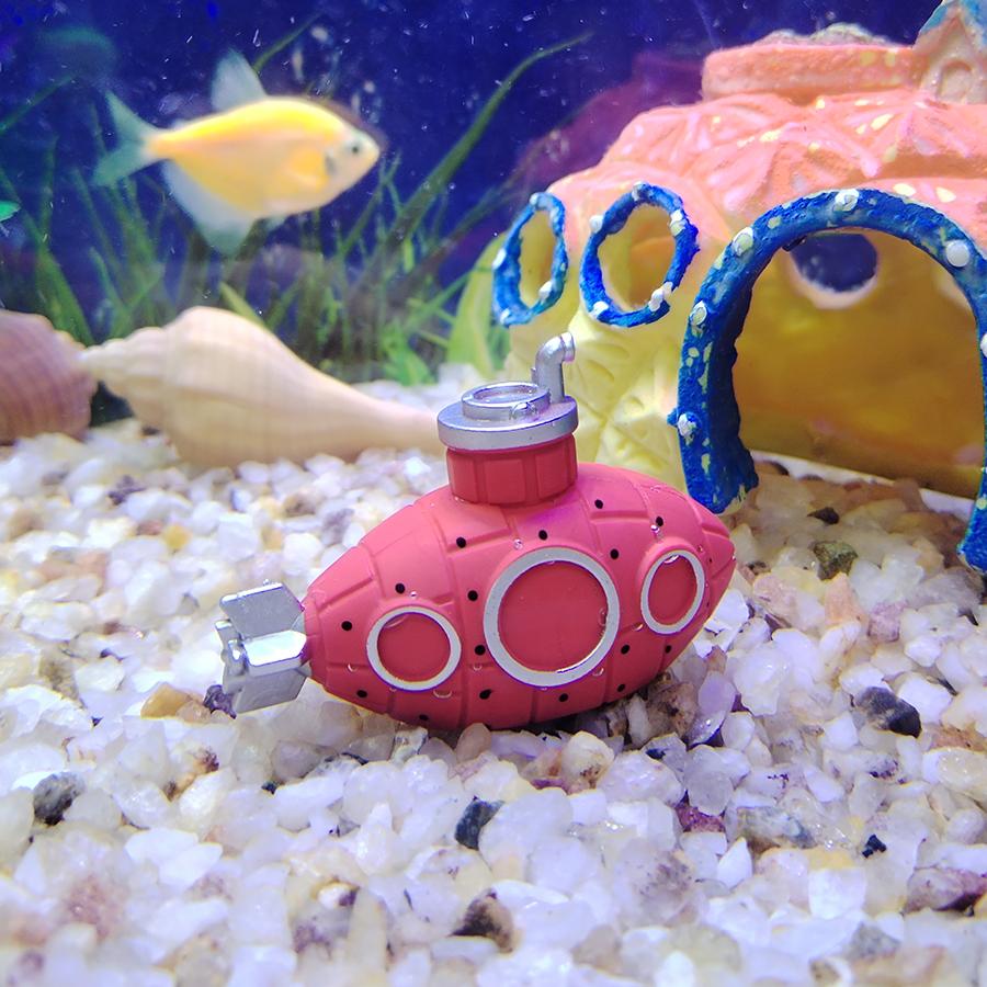 3er-Pack Harz-Aquarium-U-Boot-Ornamente - Realistische Unterwasser-Dekoration für Zuhause & Büro