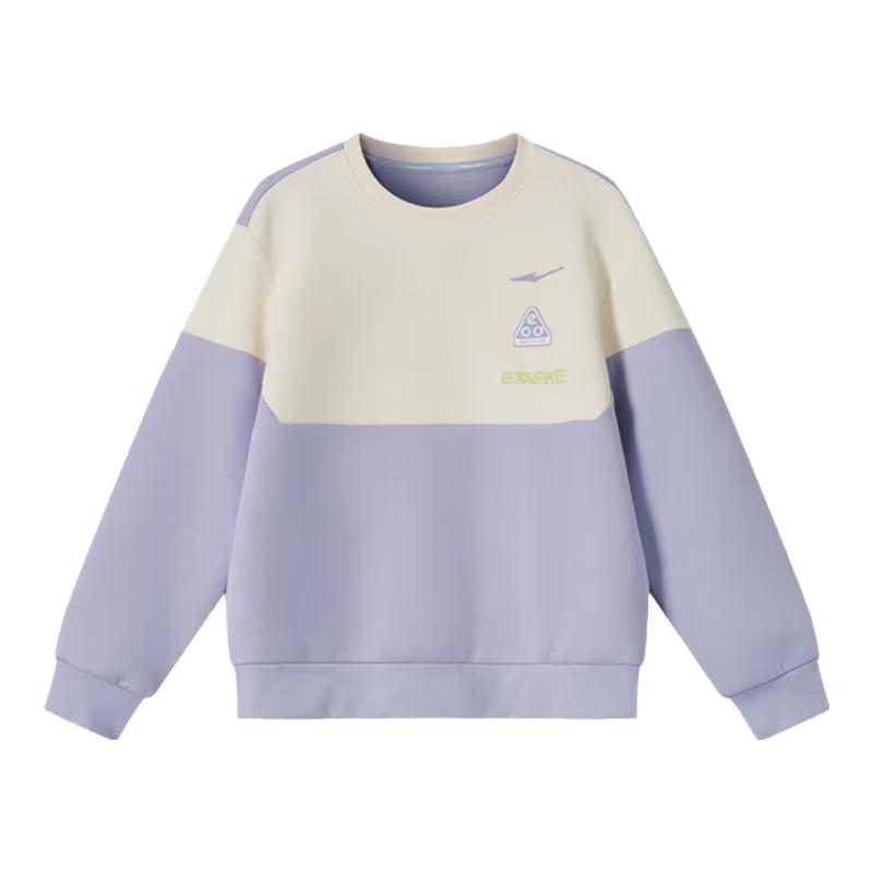 ERKE Kids  2024 Autumn Casual Pullover Sweatshirt 130