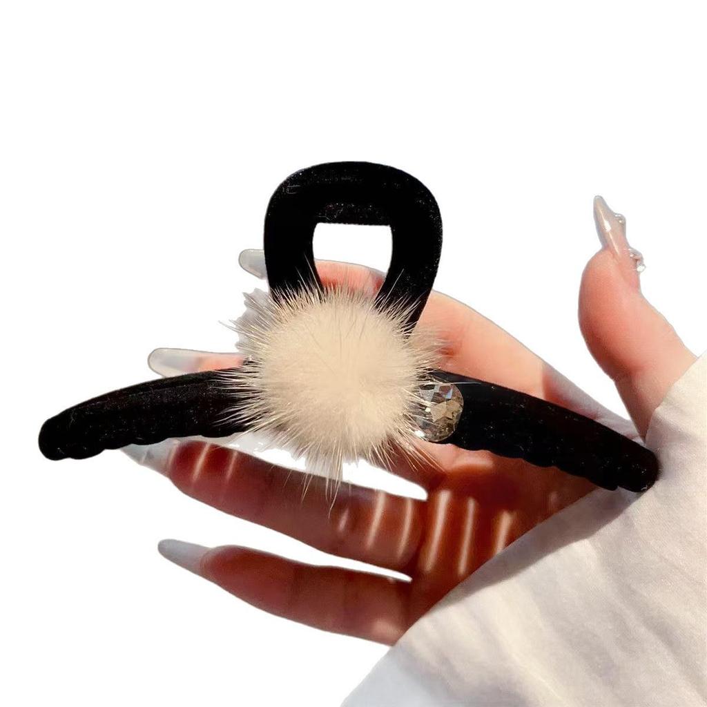 Plüsch Schleifen Haarspange: Große Damen-Klauenklemme & Haarnadel-Kopfschmuck