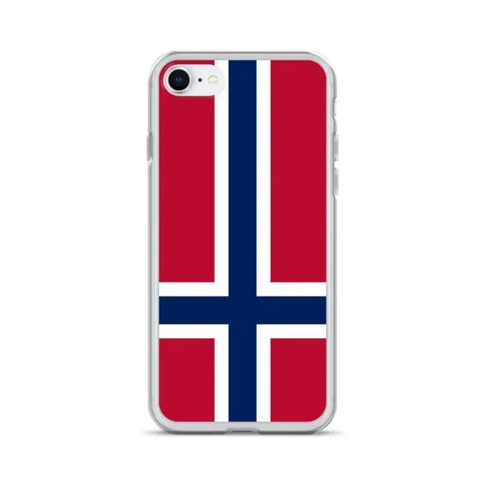 Coque iPhone - Île Bouvet - Drapeau - Souple - Multicolore - TPU Transparent