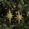 2PCS Plastic Exploding Star Ornament DIY Gold Silver Red Christmas Tree Decoration Lightweight Hanging Christmas Decoration XMAS