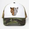 Leopard Tiger Animal Baseball Cap Leopard Print Print Unisex Women Outdoor Casual Mesh Breathable Trucker Hat Gorras
