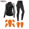 Women Motocross High Stretch Breathable Jacket Removable Soft Pads Slimming Top High Waist Riding Pants Motorcycle Rider Soft Pads Set