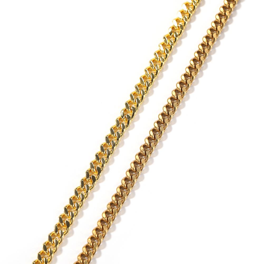 Personalized Hip Hop Necklace Cubanchain Gold Plated Miami Cuban Chain Men's Chain