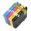 4 Stück Tintenpatrone Schwarz und Dreifarbiges Kombiset BK C M Y Druckerpatrone Ersatz für WorkForce