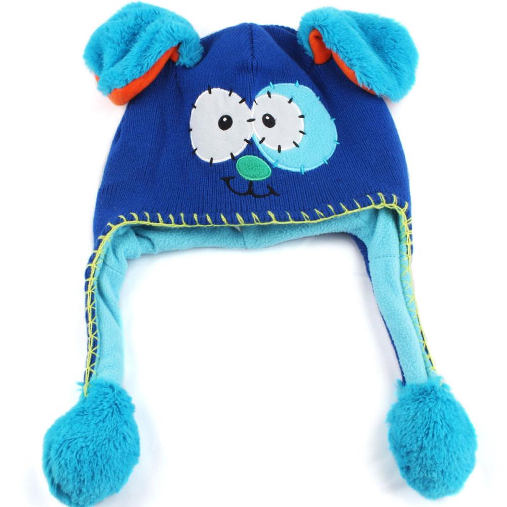 Moving Ears Hat Infant Bomber Hat Sweet Cute Knitted Cartoon Wool Hat