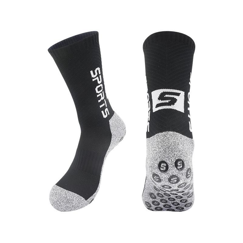 Men'S Dispensing Football Socks Men'S Professional Training Sports Socks Towel Bottom Breathable Medium Tube Socks Non-Slip Socks