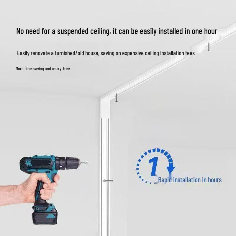 Ultra-Thin Magnetic Track Light for Rooms and Hallways