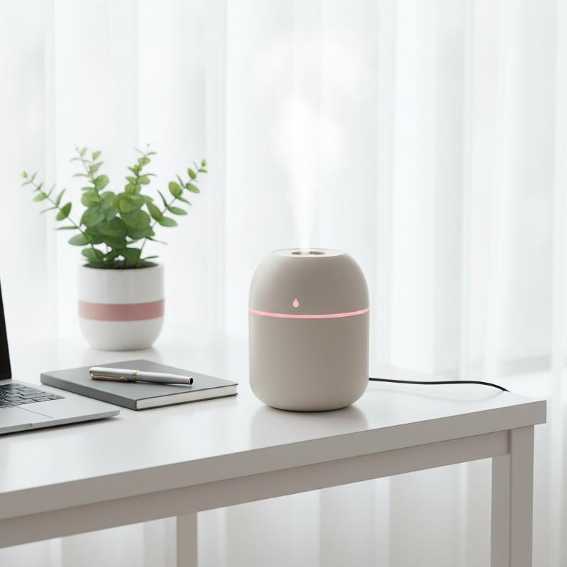 Portable Usb Ultrasonic Air Mini Humidifier Essential Oil Diffuser Car Purifier Aroma Anion Mist Maker With Led Lamp Lighting