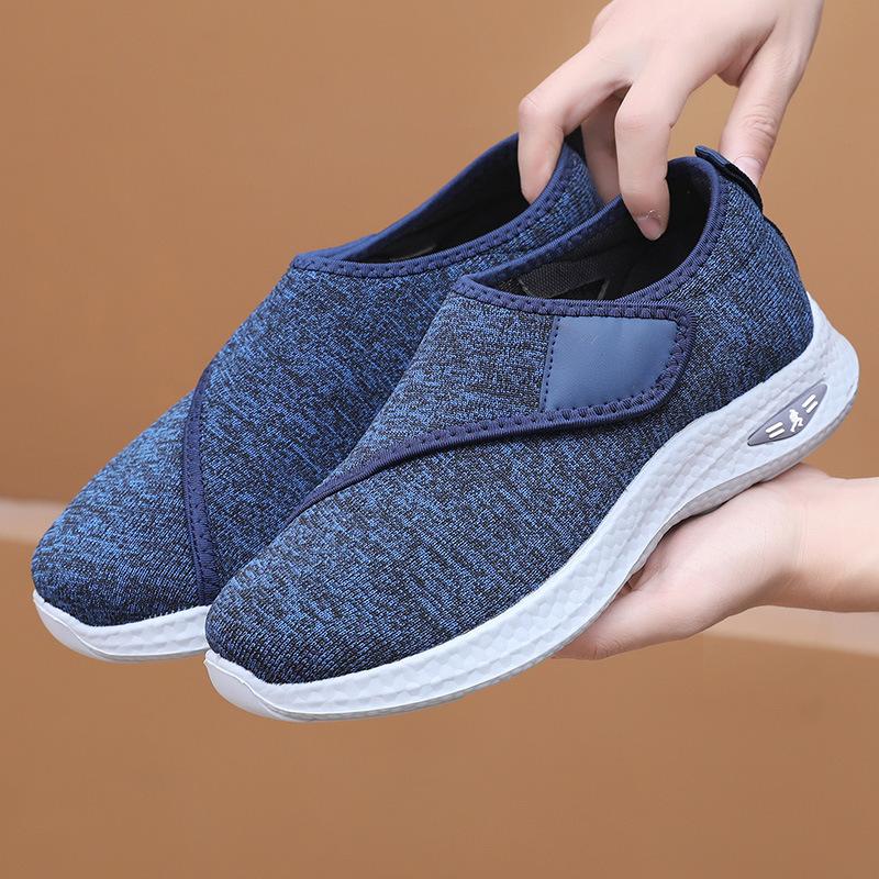 

Shoes men s 2025 spring new casual sports fashion single shoes lightweight non-slip soft-soled men s single shoes lazy shoes 44 синий