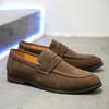 Herren Freizeit Schuhe Wildleder Echtes Leder Herren zum Hineinschlüpfen Leicht Bequem Fahren Loafer Mokassins Herren Party Hochzeit Flach