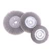 100/125/150Mm Steel Wire Brush 0.15Mm Wire Wheel Brush Round For Bench Grinder Deburring Tool Cleaning Rust Polishing Adaptor