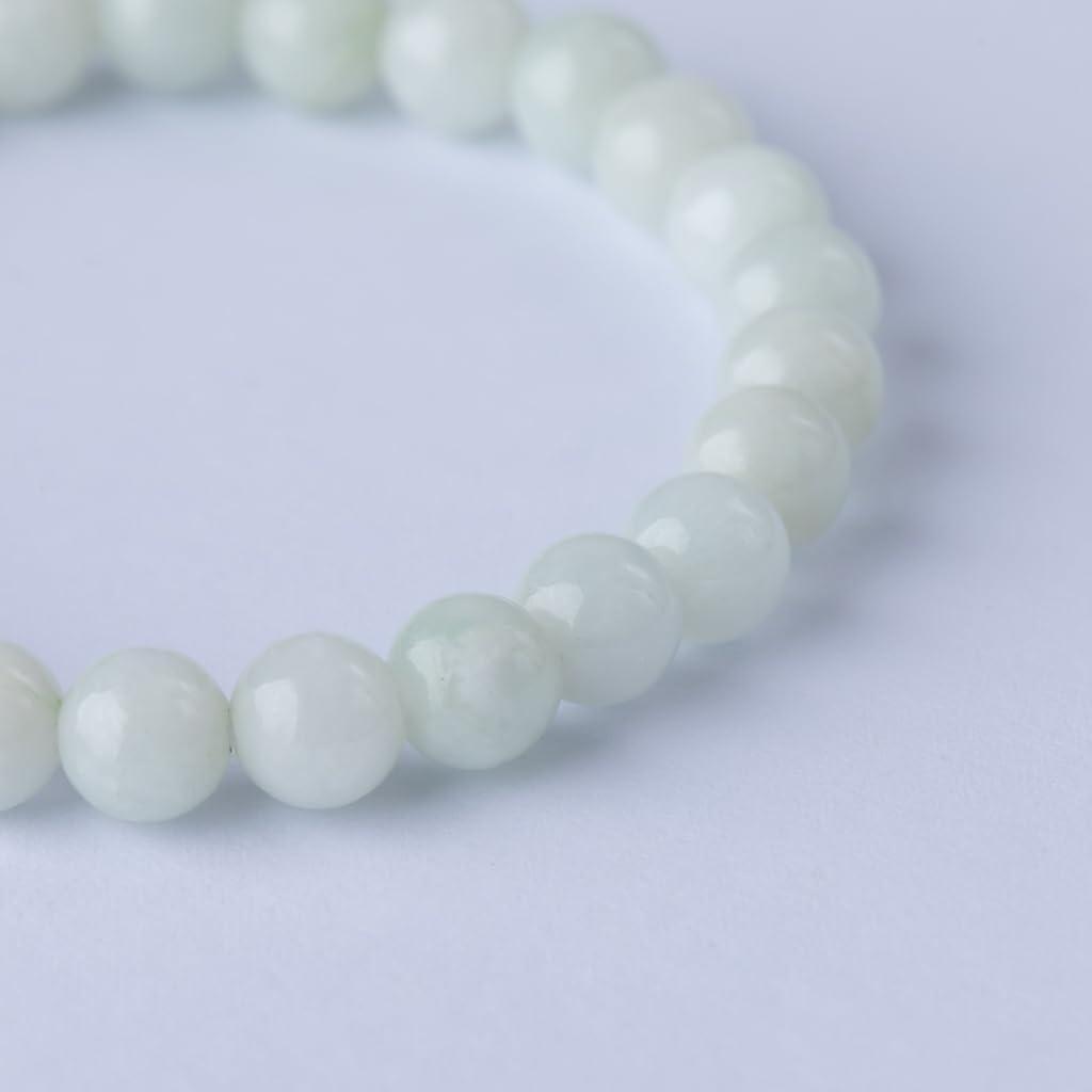 13cm White Itoigawa Natural Jadeite Japanese National Jomon Power Stone Jadeite Workshop Special Paulownia Wood Quality Certificate ABR0882 (6mm