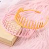 Simple Solid Color Wave Hair Comb Hairband Headband Hair Hoop Bezel with Teeth Hair Accessories for Women