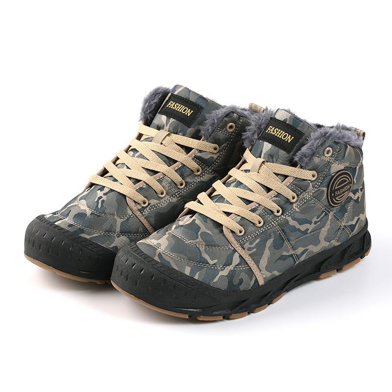 Winter warm velvet thickened cotton shoes low-top short boots sports shoes large size snow boots outdoor winter
