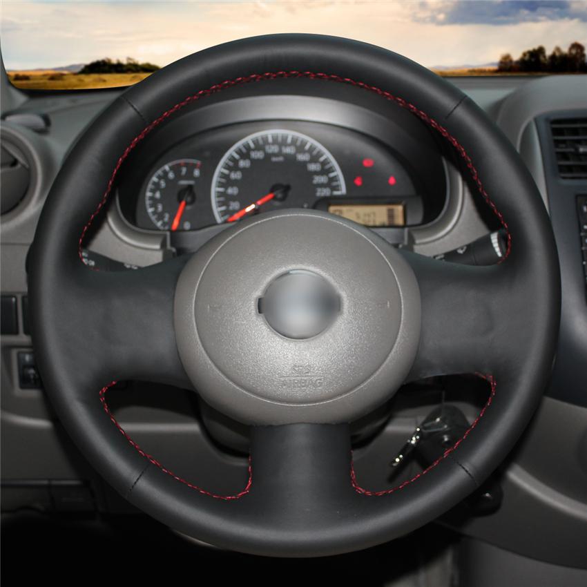 

Противоскользящий износостойкий чехол на руль, сшитый вручную, для Nissan Cube 2008-интерьер автомобиля