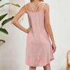 Women's Fashion Casual U Neck Double Shoulder Straps Dress Summer Hollowed Breathble Loose Dress Soft Comfortable Dress