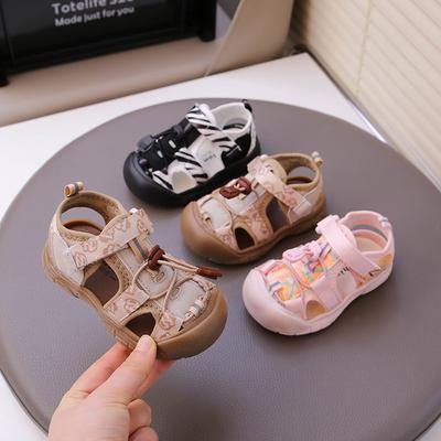Summer Children's Creek Sandals Single Mesh Boys' Sports Sandals Hollow Fashion Girls' Bag Head Shoes Non-slip Soft Sole