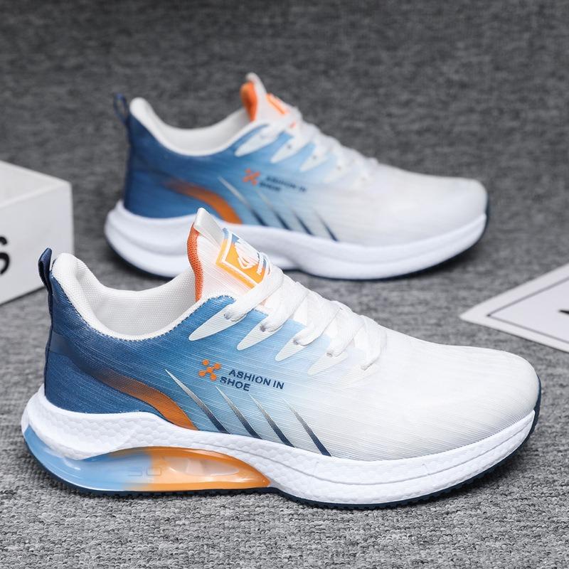 New Spring and Summer Men's Shoes Breathable and Light Ice Silk Mesh Fashion Trend Sports and Leisure Running Shoes
