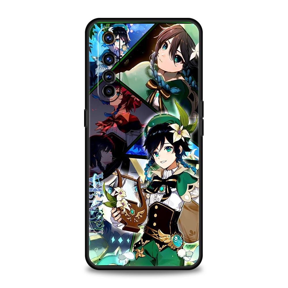 For Realme GT Neo 2 3 3T 5 Phone Case 12 11 5G 10 9 8 5G 7 6 GT5 GT3 GT2 Pro C21 C11 C25 C35 Cover Genshin impact ayato wanderer