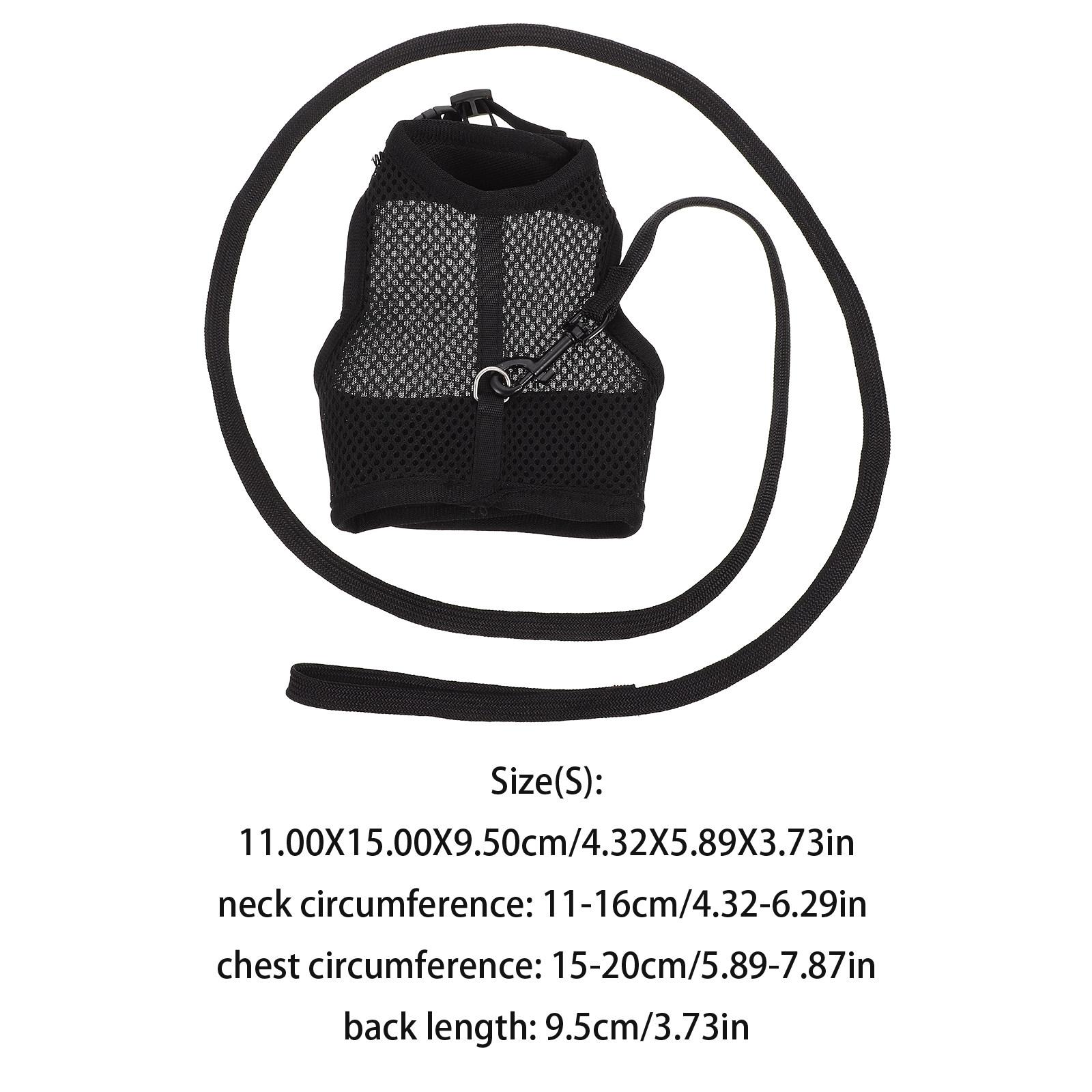 

1Set Premium Texture Rabbit Harness Leash Set Comfortable Lightweight Breathable for Everyday Walk Weekend Party Small Pet M