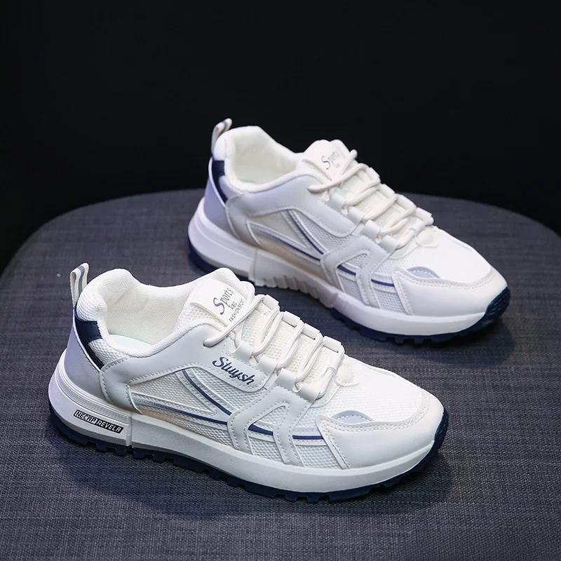 

Новые модные женские туфли Толстая подошва дышащие Кроссовки Студенческая повседневная обувь для сноуборда Удобная легкая женская обувь Zapatos Mujer 35