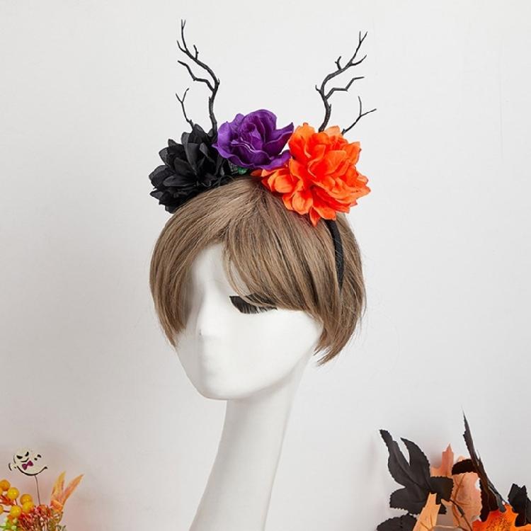 Stylish Headbands Beautiful Halloween Headdress Ornament Stylish Rose Headpiece for Party Dress Up
