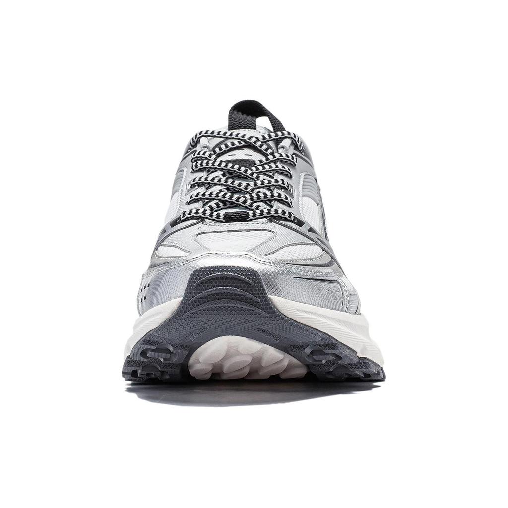 Li Ning Aurora 2K V2 Cushioning Slip Resistant Abrasion Resistant Support Low Top Casual Shoes Men's White Silver AGCU025-1