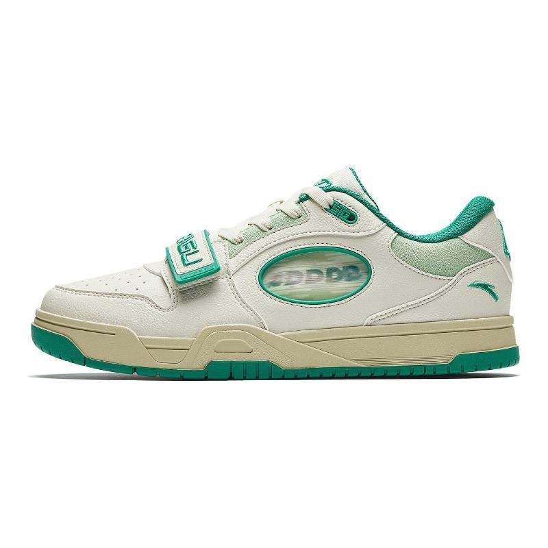 Anta STG DiVincenzo Player PE BASF Insole Retro Height‑Enhancing Wear‑Resistant Low‑top Skate Shoes Men Grey Green 912621812-3 39