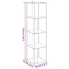 Corner Shelf Vintage Wood Look 33 x 33 x 132 cm Engineered Wood