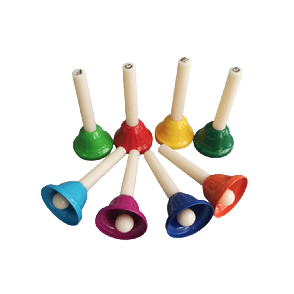 Alpha Depot Hand Music Handheld For Percussion For Music For Set of 8 Notes Bells, Bells, Bells, Toddlers, Instruments, Education, Kids, Colorful,