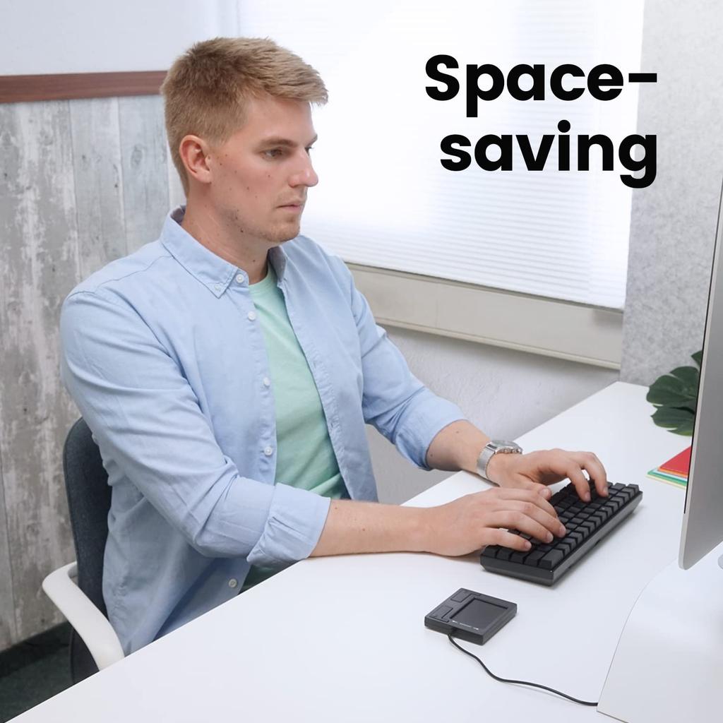 Perix PERIPAD-501 II Wired Trackpad Touchpad, USB Connection, Compact, Windows Compatible, Multi-Gesture Touch, Professional Use, 86x75x11mm