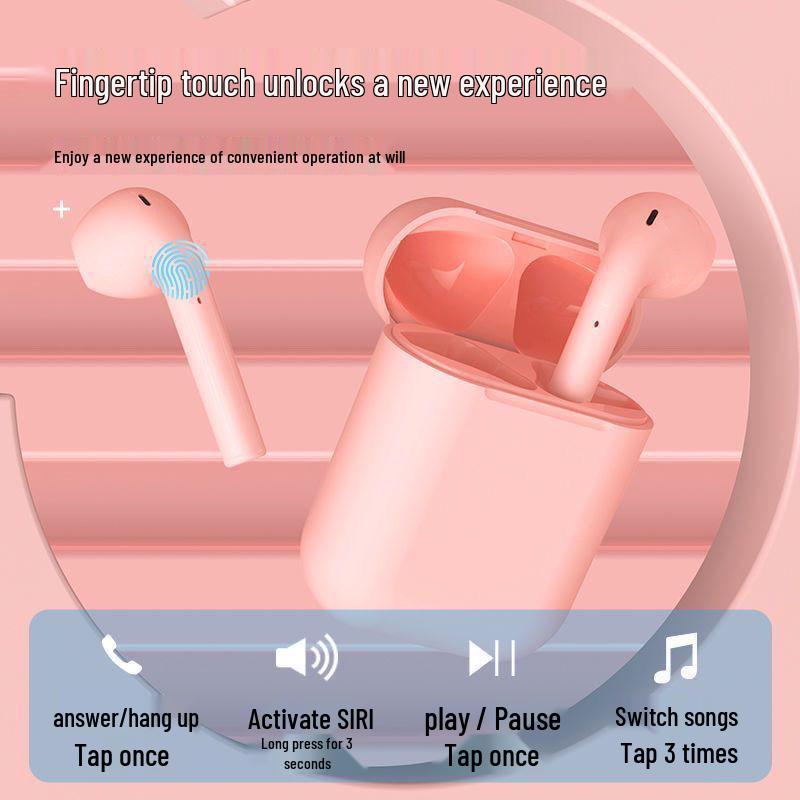 2025 New Macaron Semi-In-Ear Bluetooth Headphones: Wireless, Long Battery Life, High-Quality for Sports