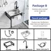 Small Single Slot Wash Basin Stainless Steel Wall-mounted Sink Kitchen Simple Dish Washing Basin Sink