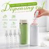 4-in-1 Reiseflaschen für Toilettenartikel, Tragbares Reise-Toilettenartikel-Flaschenset für Shampoo, Lotion, Spülung, Creme, Transparent mit Skala und Etikett