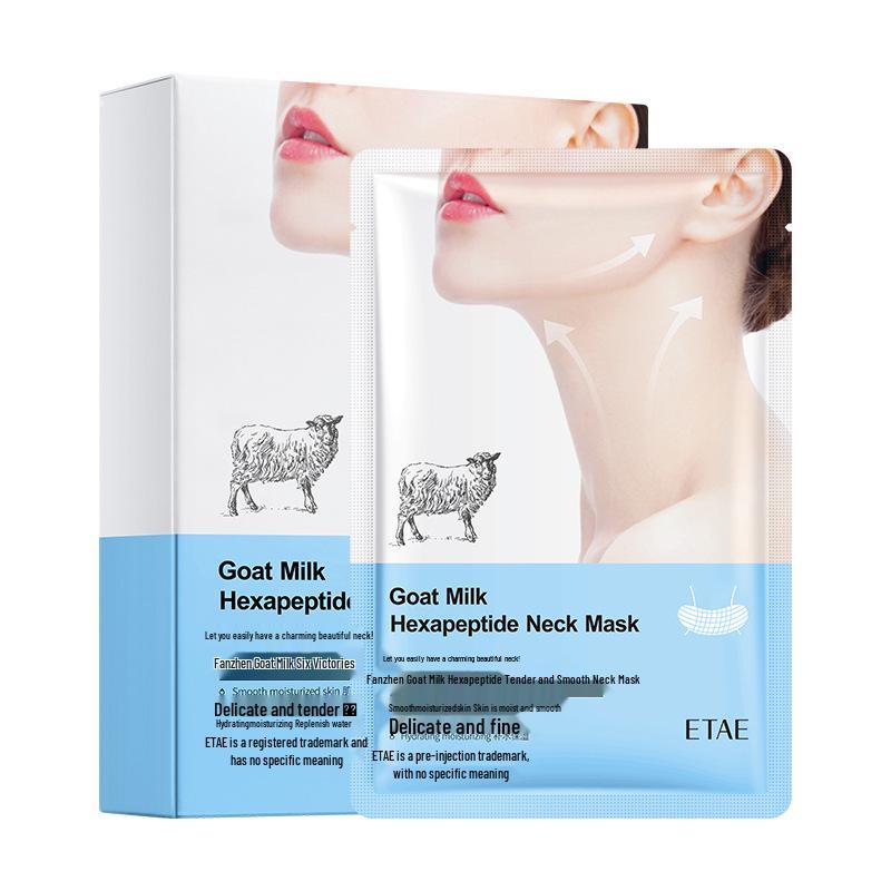 Fanzhen Six Peptides Goat Milk Neck Mask - Hydrating, Nourishing, and Smoothing for Refreshing Skin.