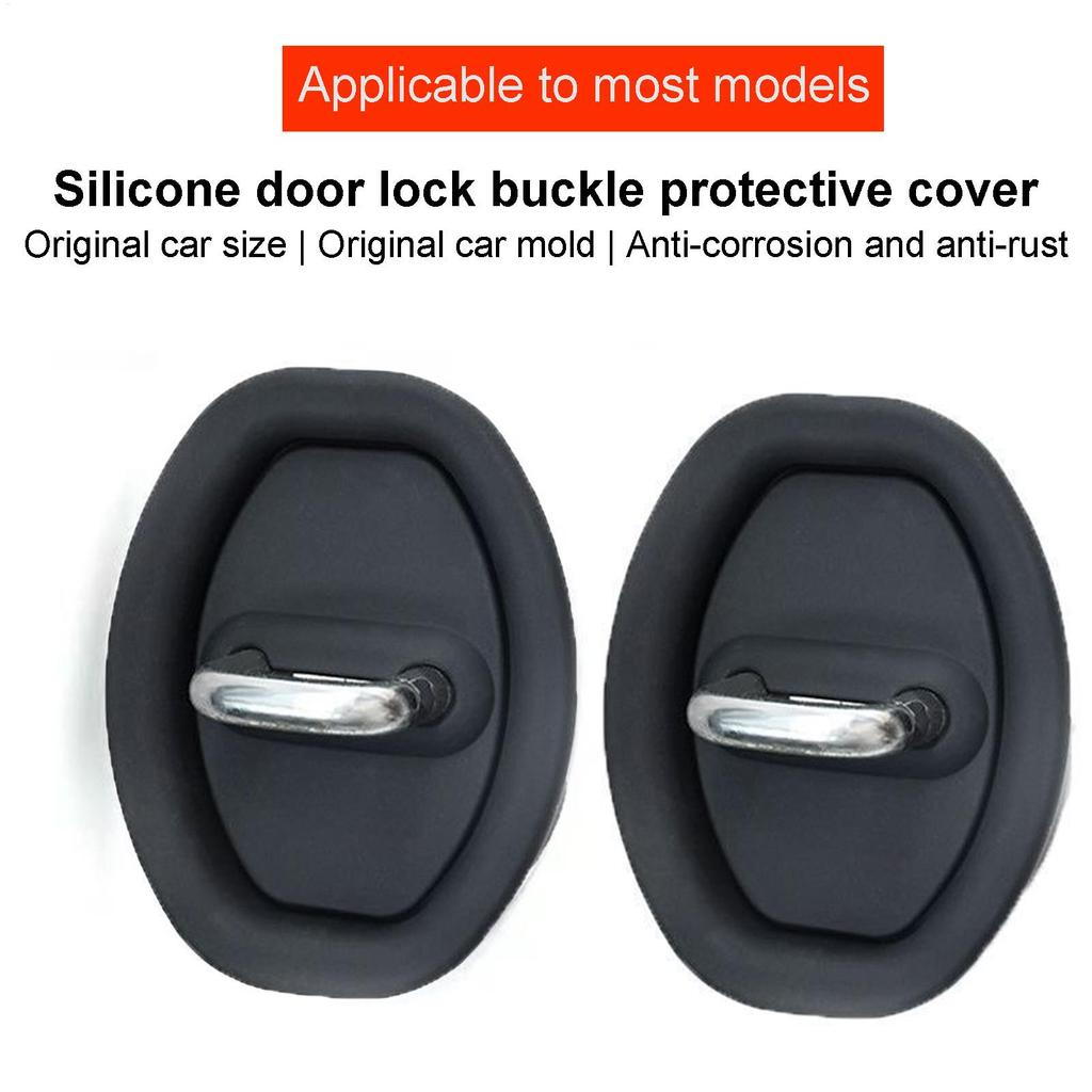 Car Door Lock Protective Cover 4X Silicone Soft Car Door Latch Covers Set Multifunctional Protective Cover Thickened Waterproof