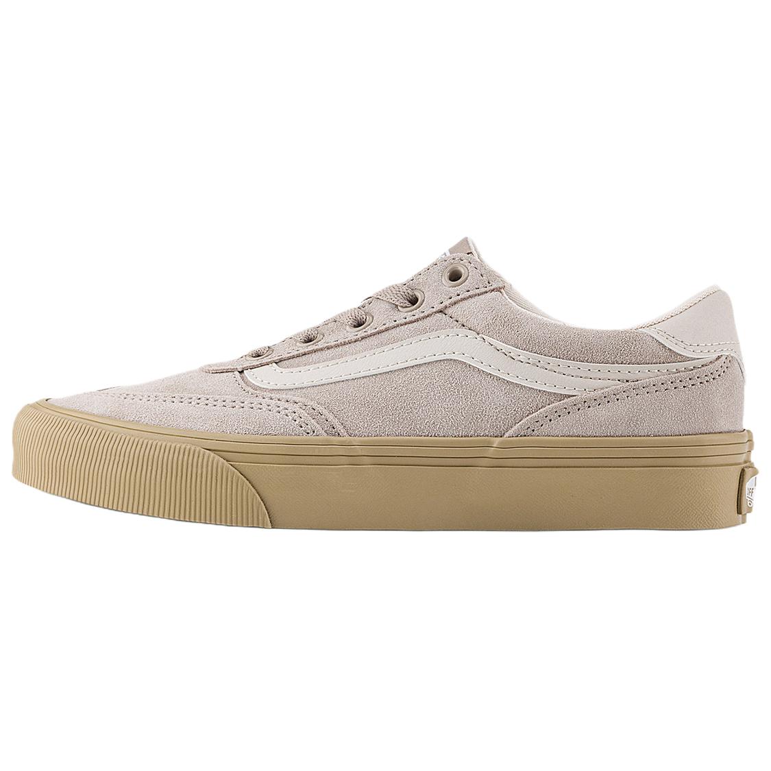 Vans Brooklyn LS Comfortable Versatile Low-Top Skate Shoes Women sneaker Light-Gray VN000D7U7D6 35